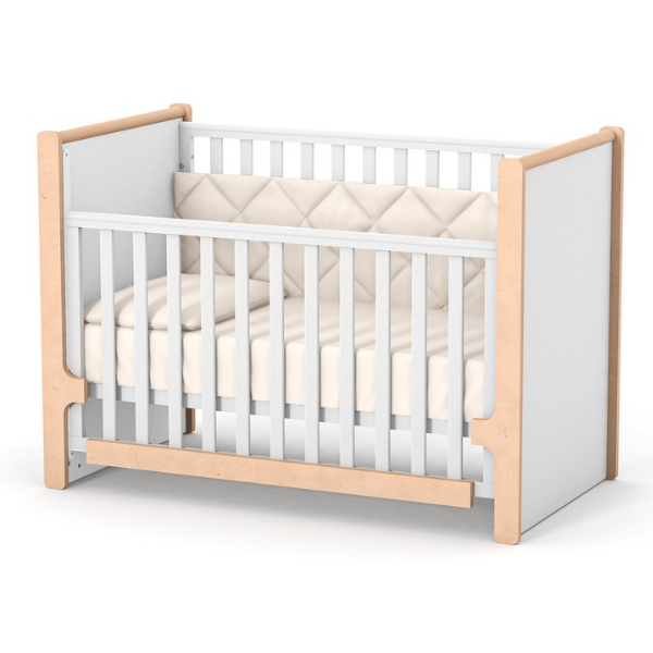 Dětská postýlka Markito Gekko Kids 120x60. Bílá / Přírodní Buk